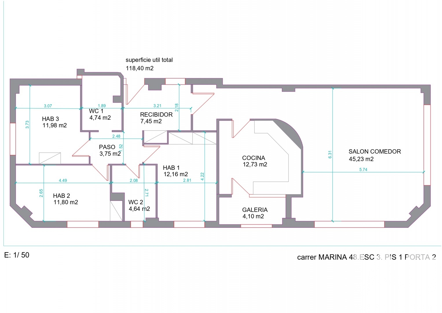 Apartment in Barcelona, Spain 3 bedrooms, 135 sq.m. No. 152589