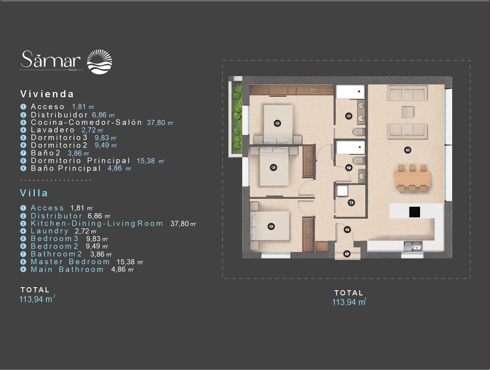 Villa Alicante, Spānijā 3 istabas, 113 m2 Nr. 149388