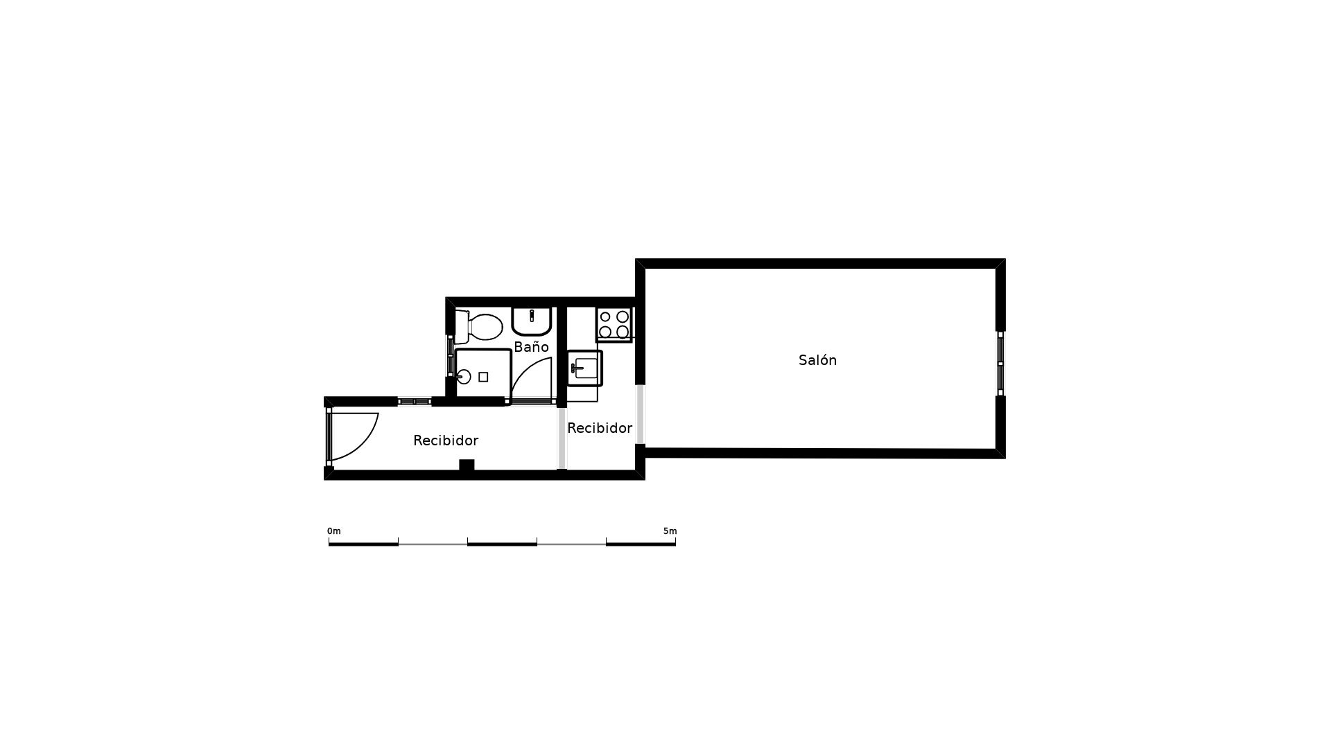 Wohnung in Barcelona, Spanien 1 Schlafzimmer, 19 m2 Nr. 191558