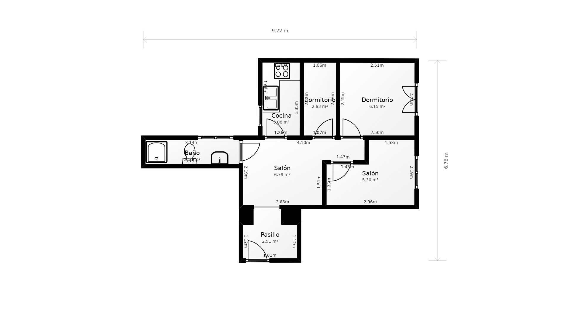 Dzīvoklis Barcelona, Spānijā 1 istaba, 47 m2 Nr. 191278
