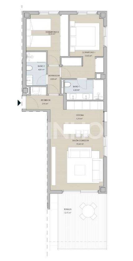 Dzīvoklis Torremolinos, Malaga, Spānijā 2 istabas, 68 m2 Nr. 196481