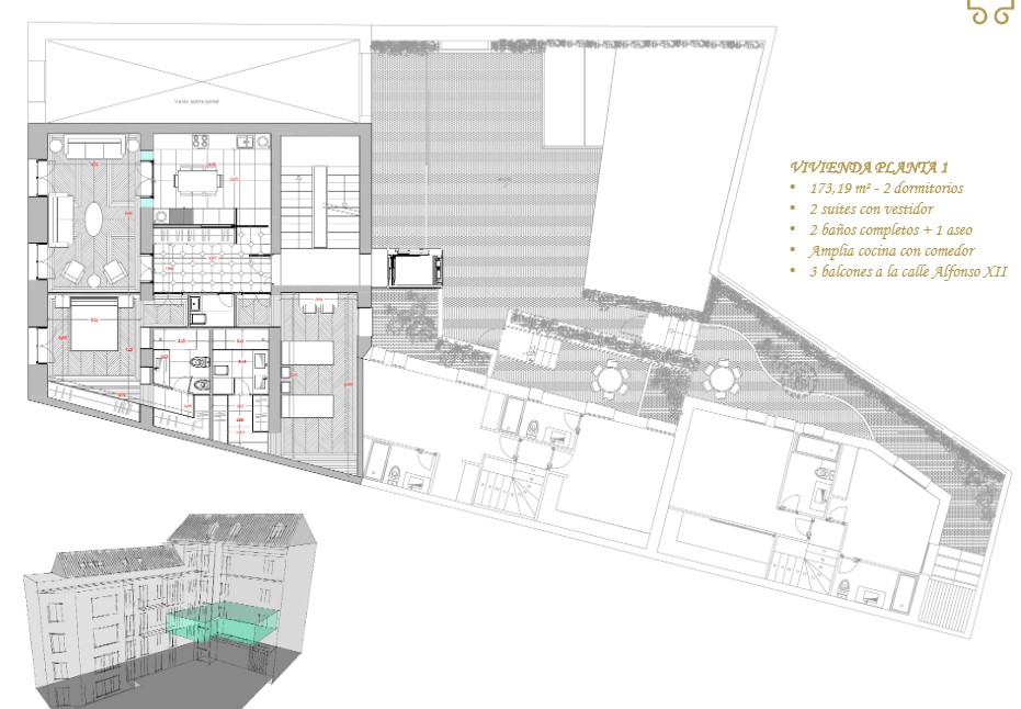 Appartamento a Madrid, Spagna 143 mq. N° 58460