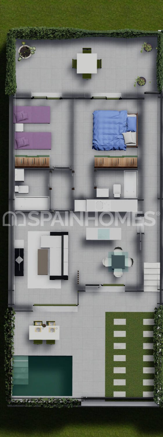 Villa i Pulpi, Almeria, Spanien 3 sovrum, 98 kvm. Nr. 76656