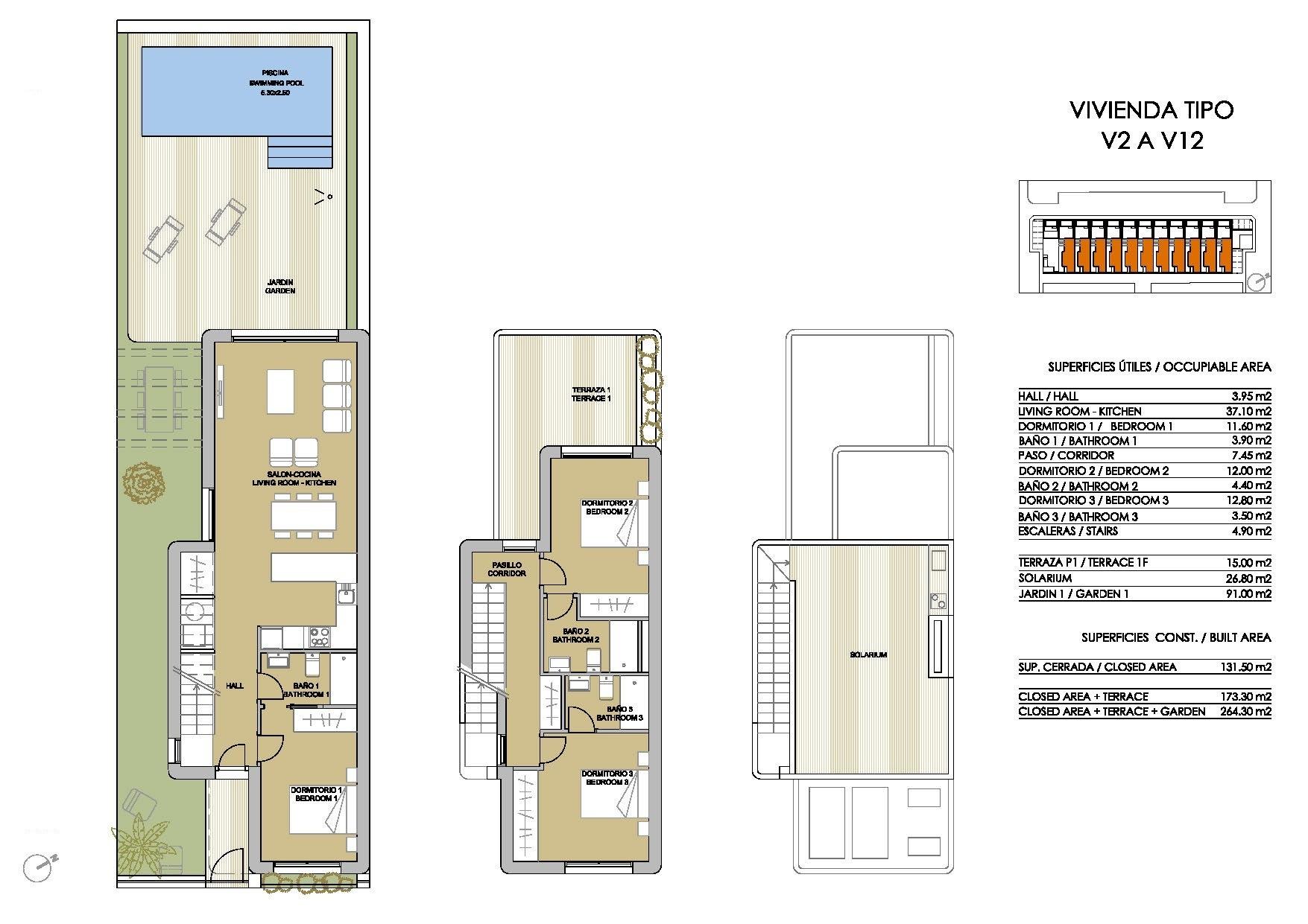 Villa Pilar de la Horadada, Alicante, Spānijā 3 istabas, 131 m2 Nr. 142283
