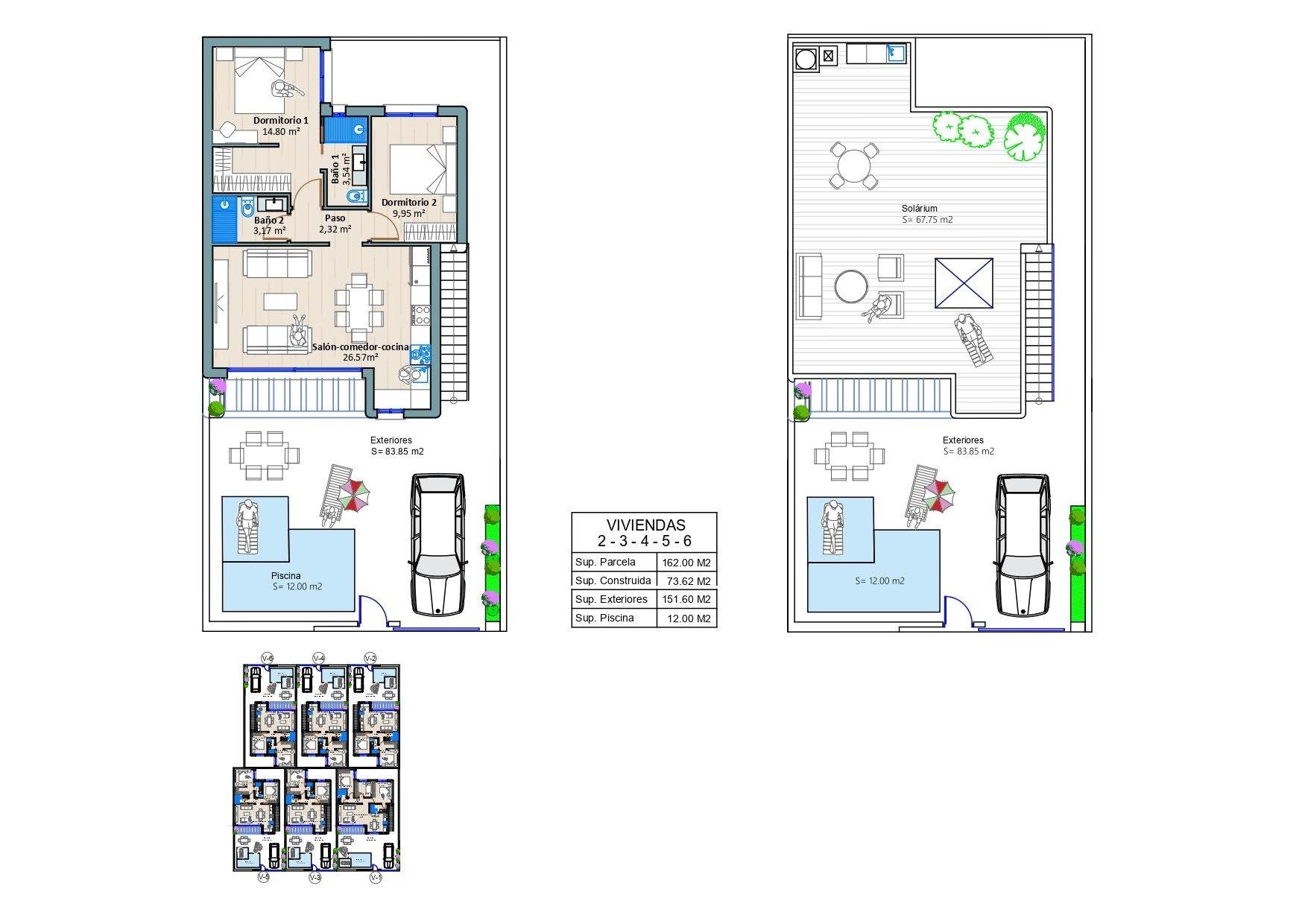 Villa in Torre-Pacheco, Murcia, Spain 2 bedrooms, 73 sq.m. No. 133932
