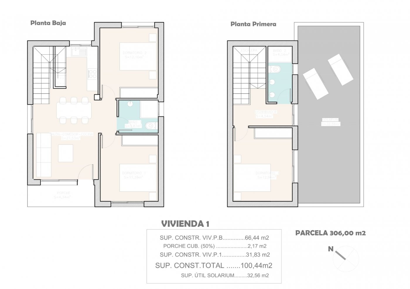 Villa i Ciudad Quesada, Alicante, Spanien 3 sovrum, 102 kvm. Nr. 165073