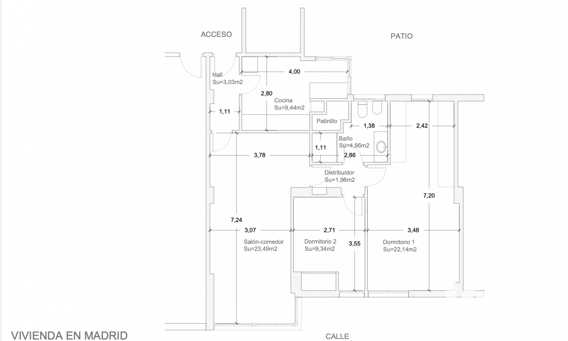 Apartment in Madrid, Spain 2 bedrooms, 86 sq.m. No. 172593