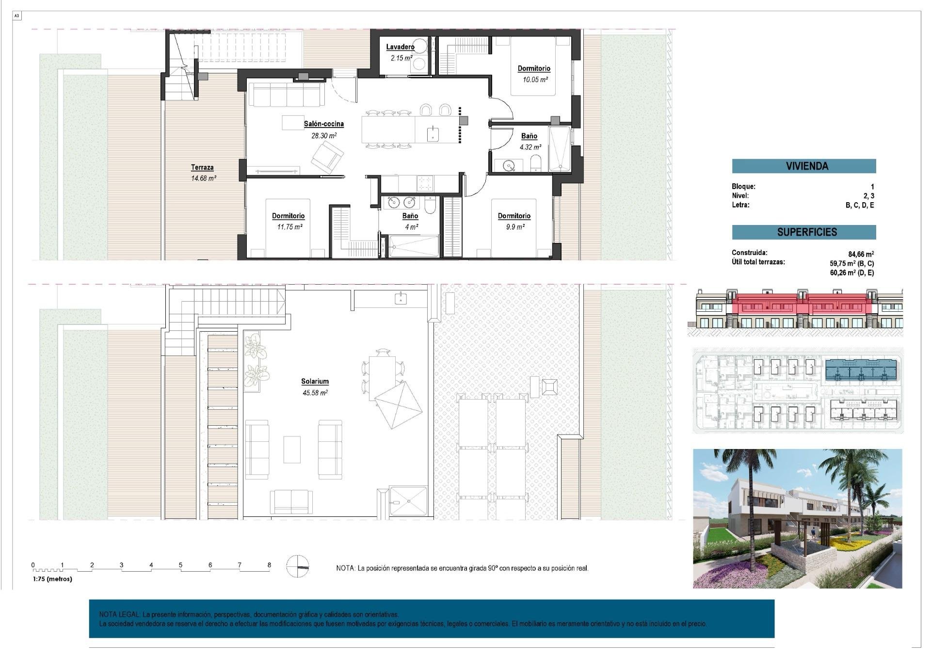 Bungalow w Murcia, Hiszpania 3 sypialnie, 84 mkw. nr 141902