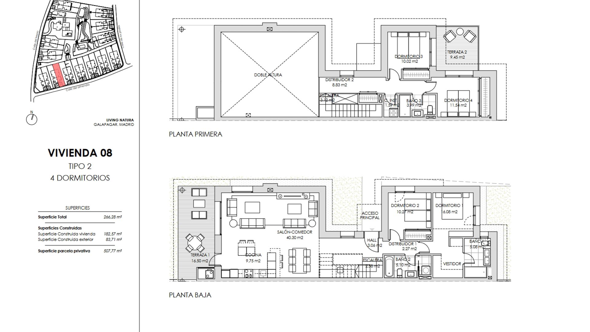Villa in Living Natura, Colmenarejo, Madrid, Spagna 4 camere da letto, 133.36 mq. N° 73822