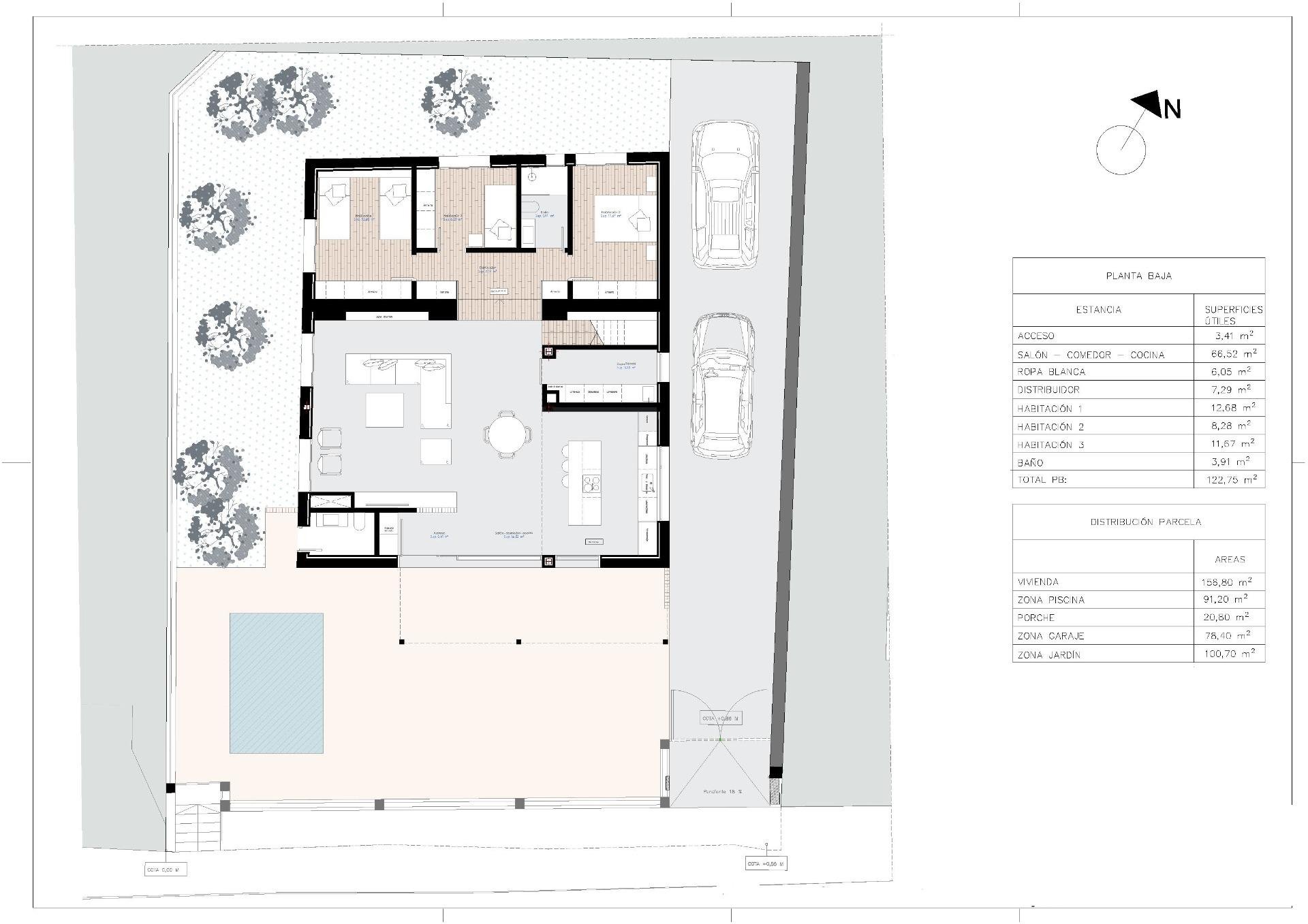 Villa en Monforte del Cid, Alicante, España 3 dormitorios, 129 m2 No. 161291