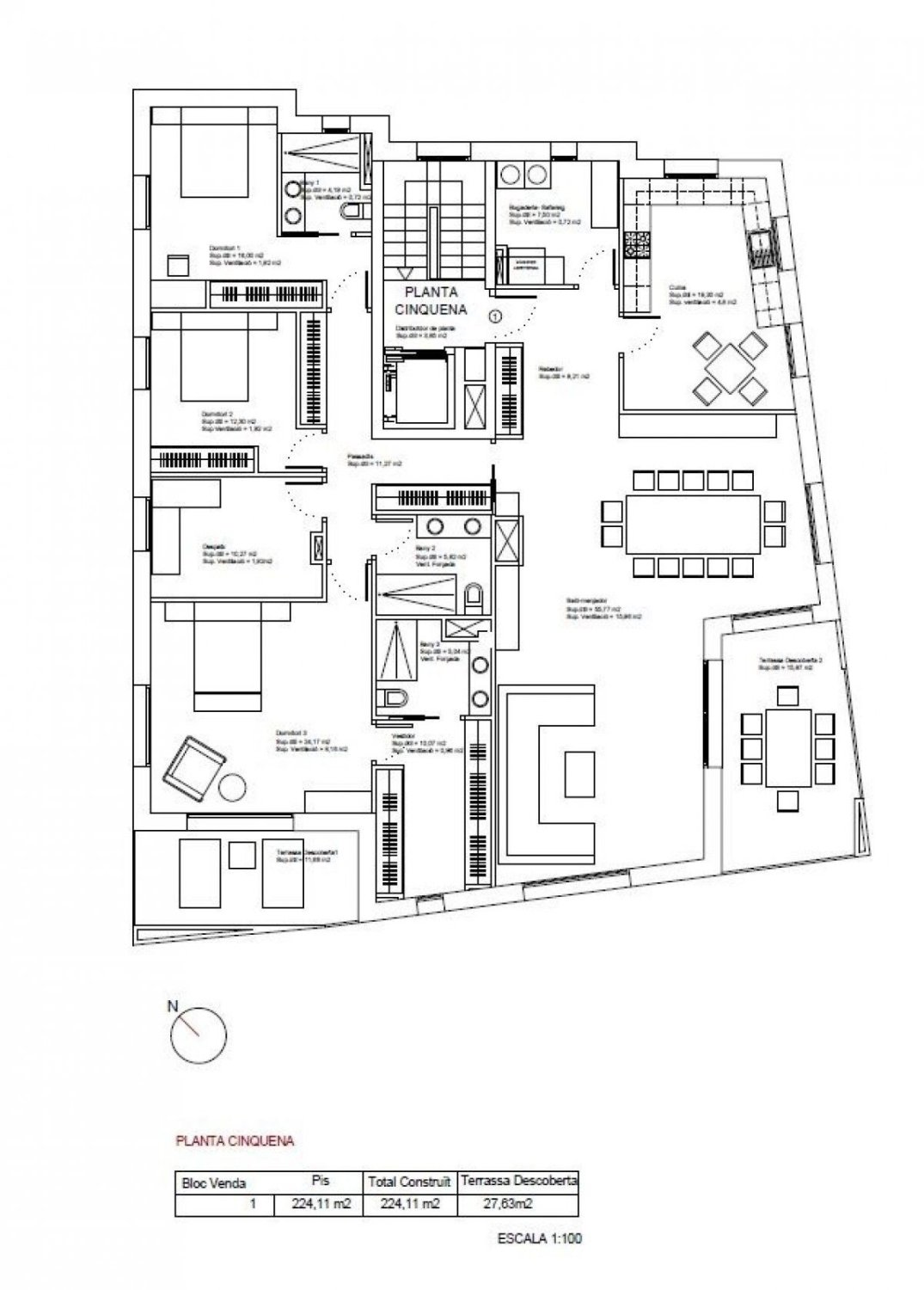 Apartment à Principado De Andorra (Ninguna Poblacion Tiene C.P.), Lleida, Espagne 2 chambres, 113 m2 No. 159617