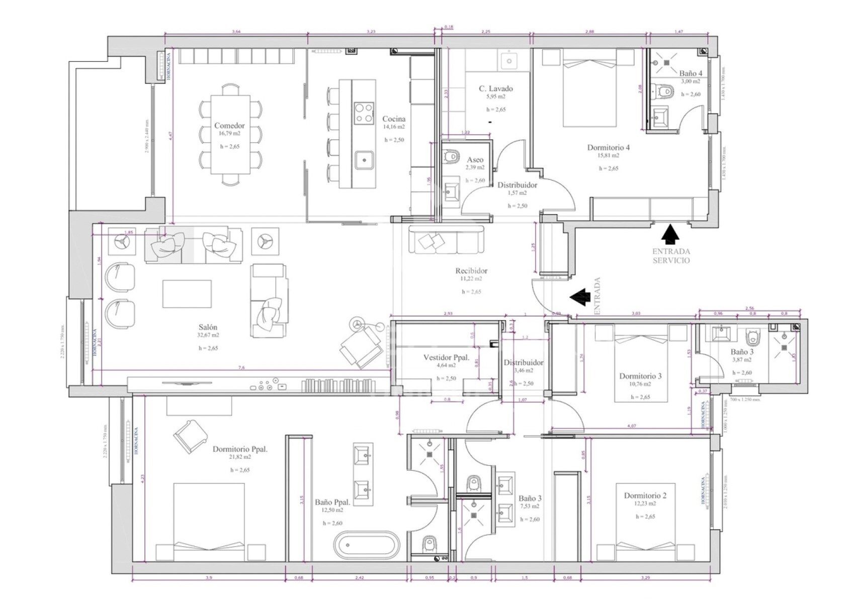 Apartamento en Madrid, España 4 dormitorios, 302 m2 No. 157810