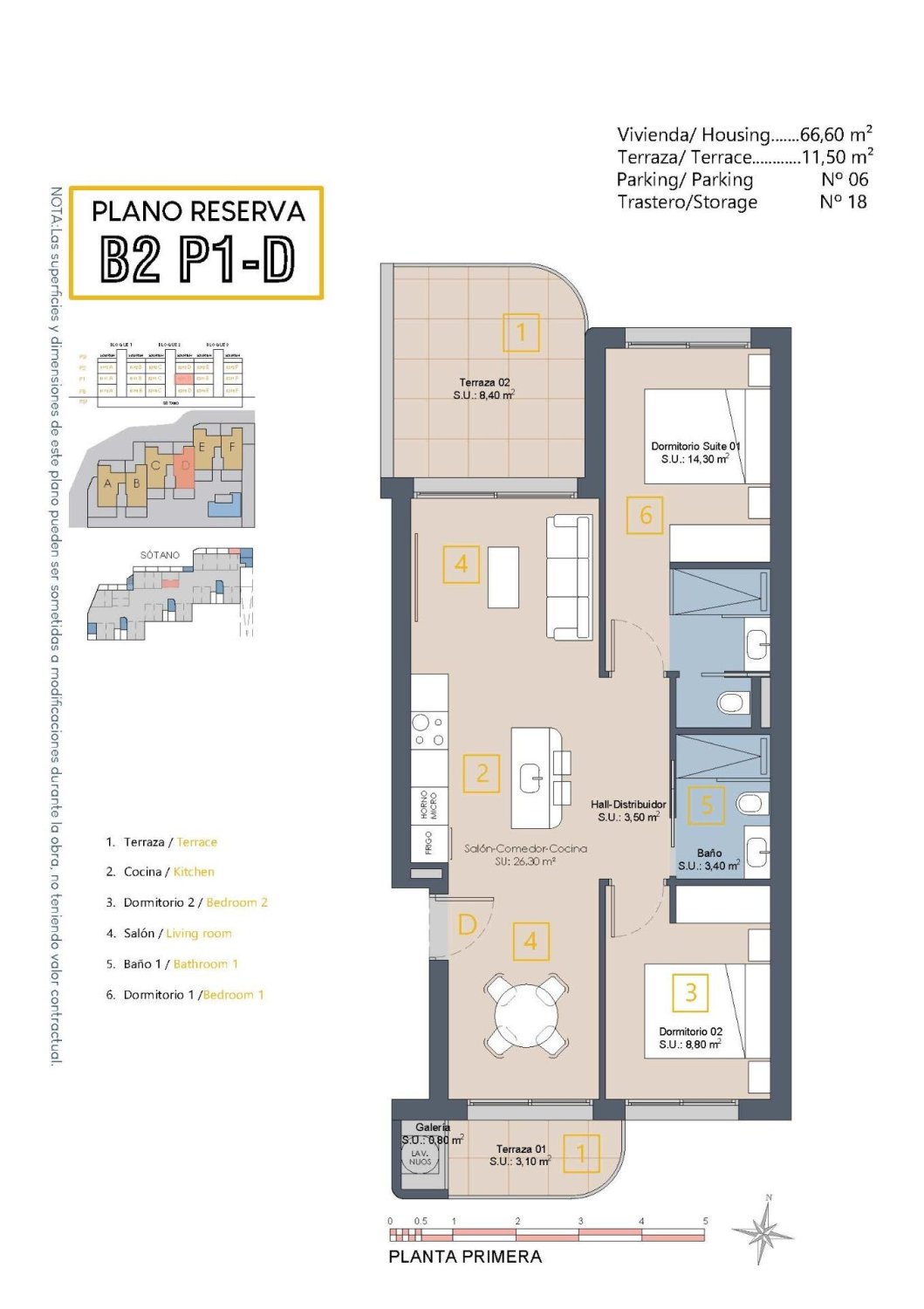 Wohnung in Los Alcazares, Murcia, Spanien 2 Schlafzimmer, 85 m2 Nr. 187515