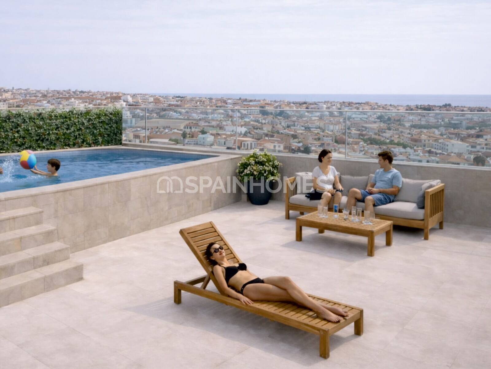 Penthäuser in Torrevieja, Alicante, Spanien 2 Schlafzimmer, 90 m2 Nr. 164509