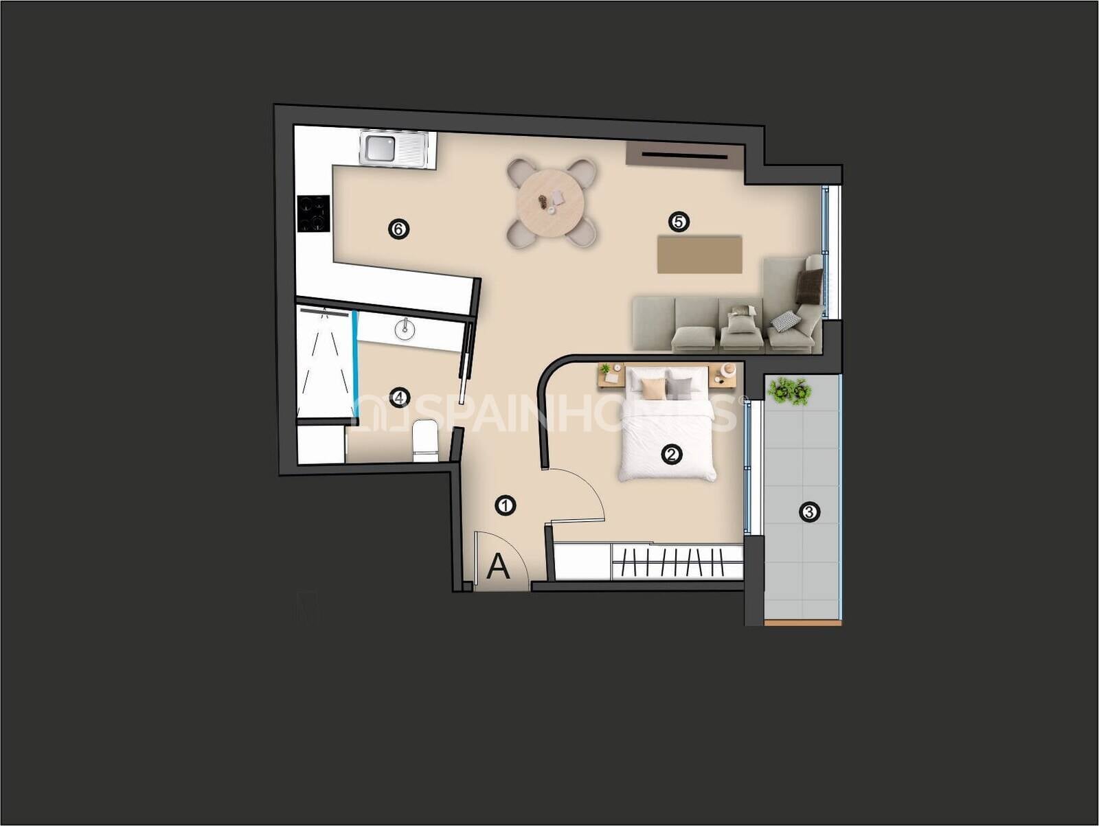 Penthäuser in Torrevieja, Alicante, Spanien 2 Schlafzimmer, 90 m2 Nr. 164509