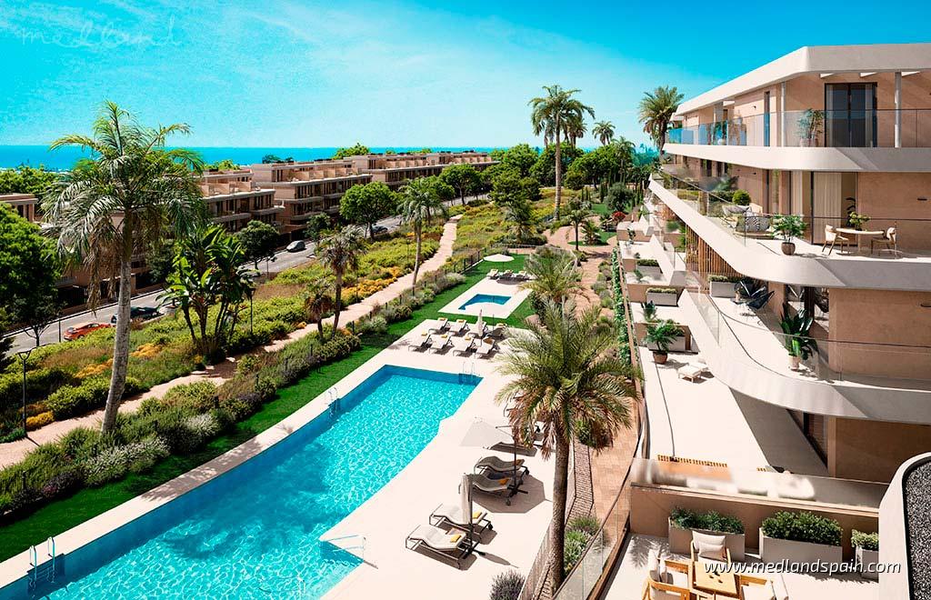 Lägenhet i Estepona, Malaga, Spanien 2 sovrum, 140 kvm. Nr. 139047