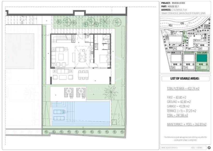 Villa in Adeje, Tenerife, Spanien 3 Schlafzimmer, 262 m2 Nr. 149897