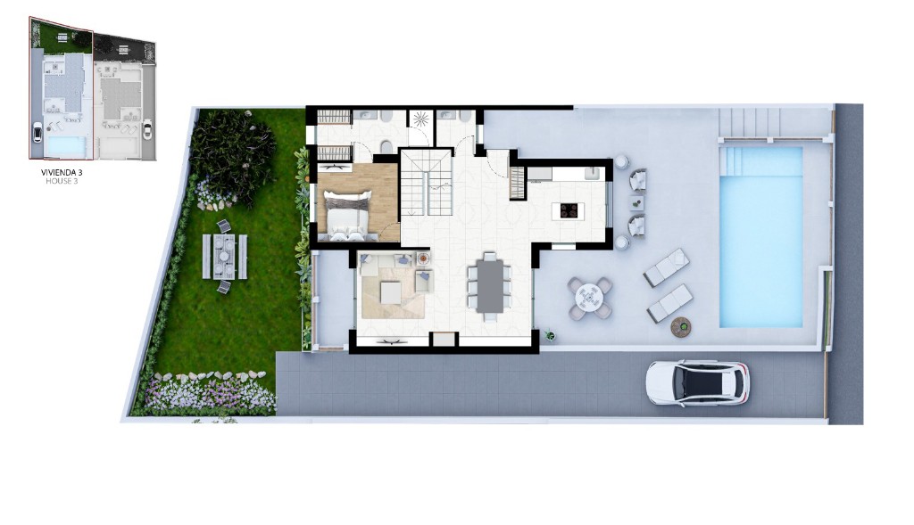 Вилла в Аликанте, Испания 3 спальни,  №145206