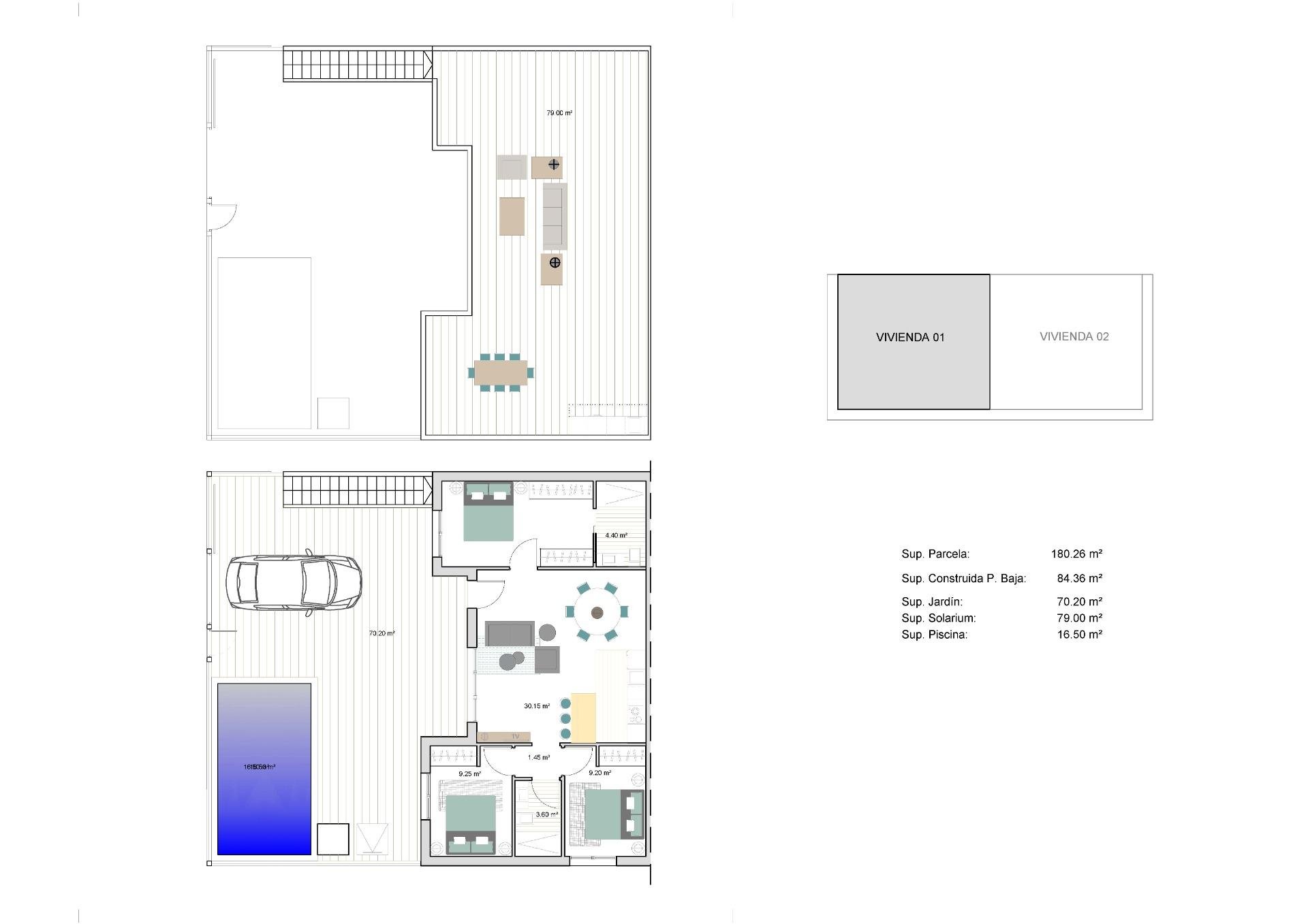 Townhouse in Torre-Pacheco, Murcia, Spain 3 bedrooms, 84 sq.m. No. 189276