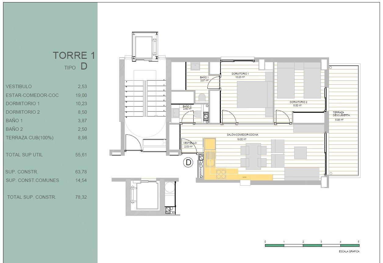 Wohnung in Guardamar del Segura, Alicante, Spanien 2 Schlafzimmer, 78.32 m2 Nr. 177481