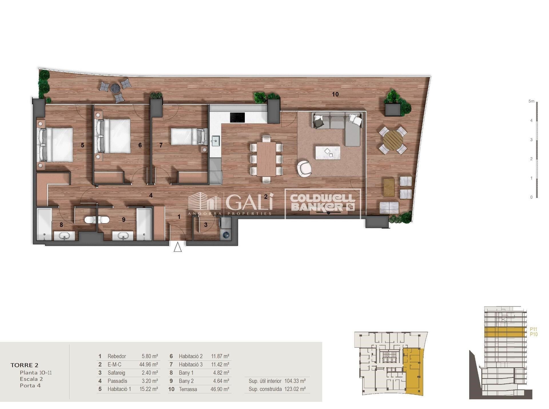 Apartamento en Principado De Andorra (Ninguna Poblacion Tiene C.P.), Lérida, España 3 dormitorios, 123 m2 No. 157291