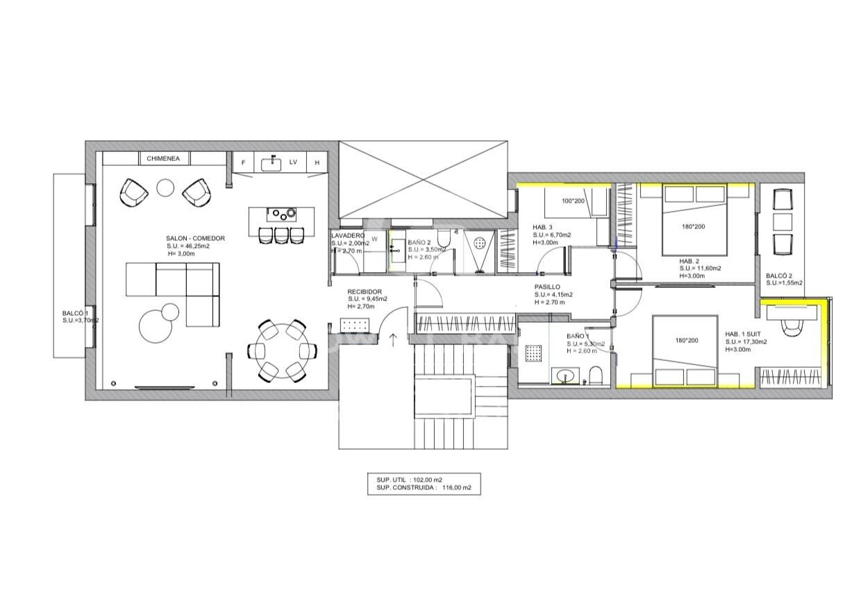 Wohnung in Barcelona, Spanien 3 Schlafzimmer, 116 m2 Nr. 178590