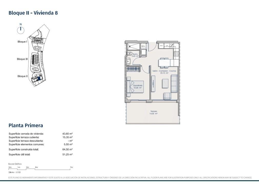 Apartment à Finestrat, Alicante, Espagne 1 chambre, 51 m2 No. 193378