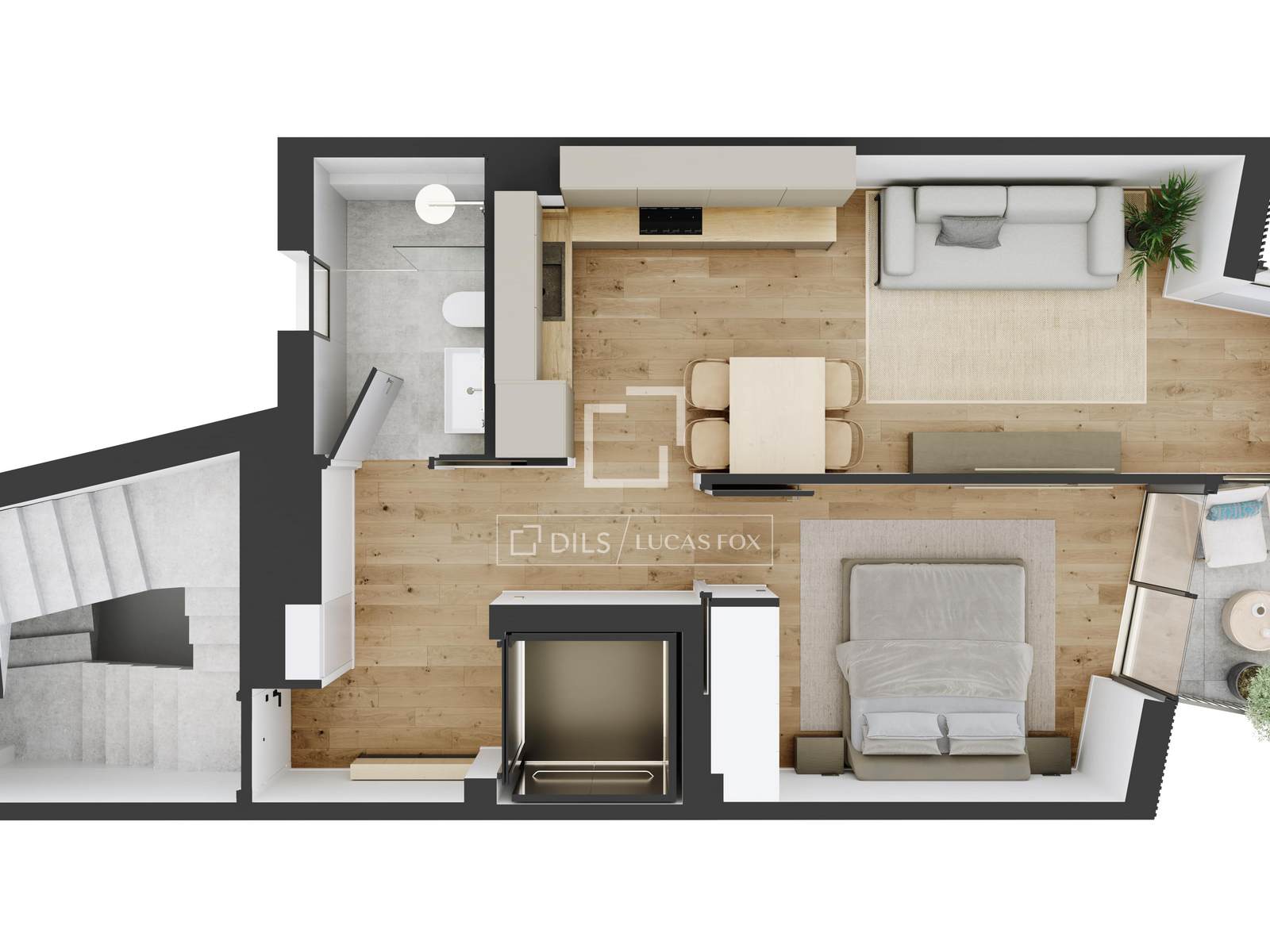 Apartment in Barcelona, Spain 1 bedroom, 47 sq.m. No. 192577