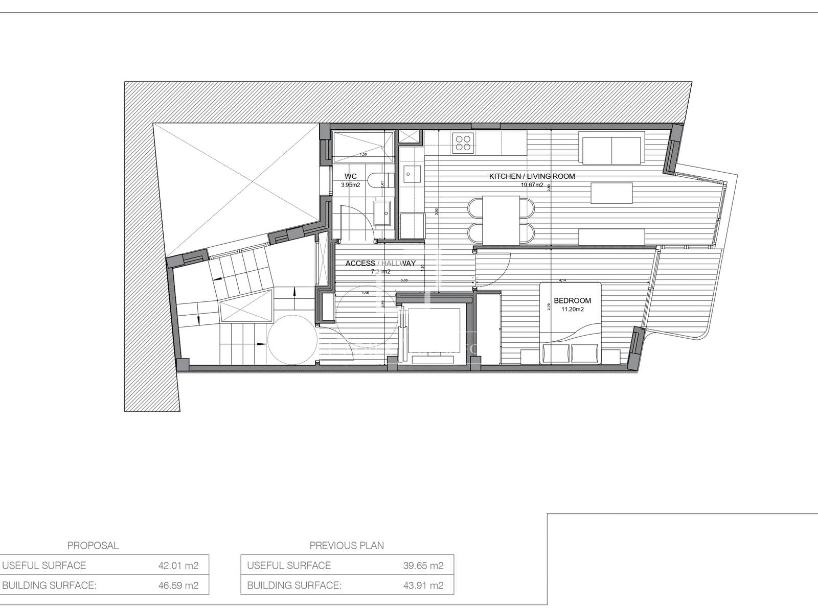 Apartment in Barcelona, Spain 1 bedroom, 47 sq.m. No. 192577