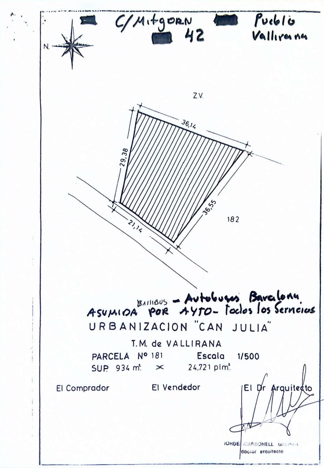 Działka w Vallirana, Barcelona, Hiszpania 934 mkw. nr 185314