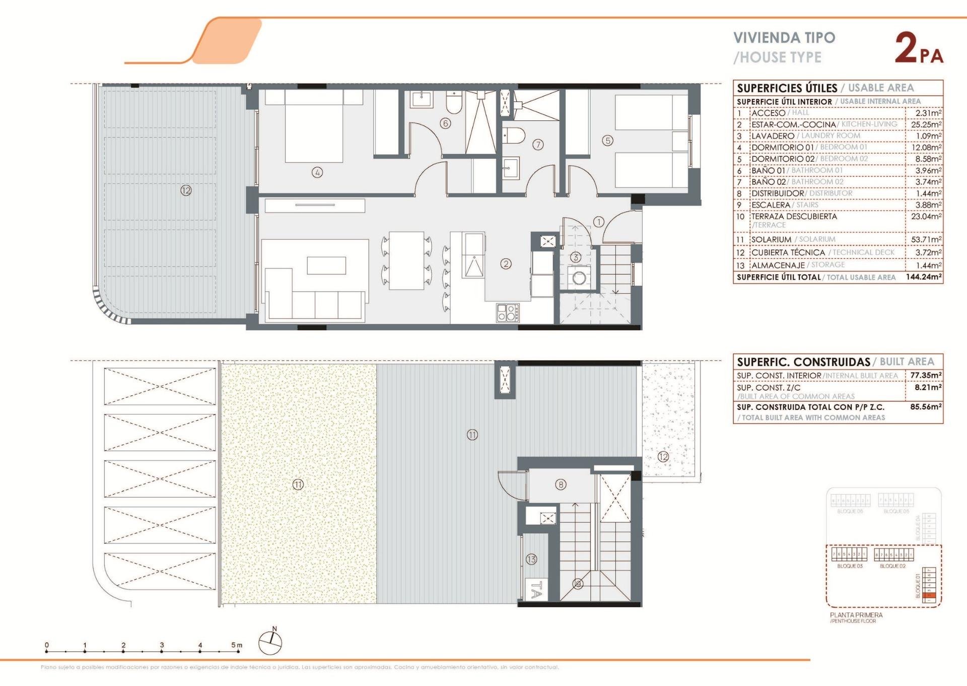Apartment à Torrevieja, Alicante, Espagne 2 chambres, 77 m2 No. 151658