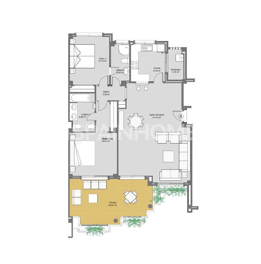 Appartamento a Orihuela, Alicante, Spagna 2 camere da letto, 110 mq. N° 191662