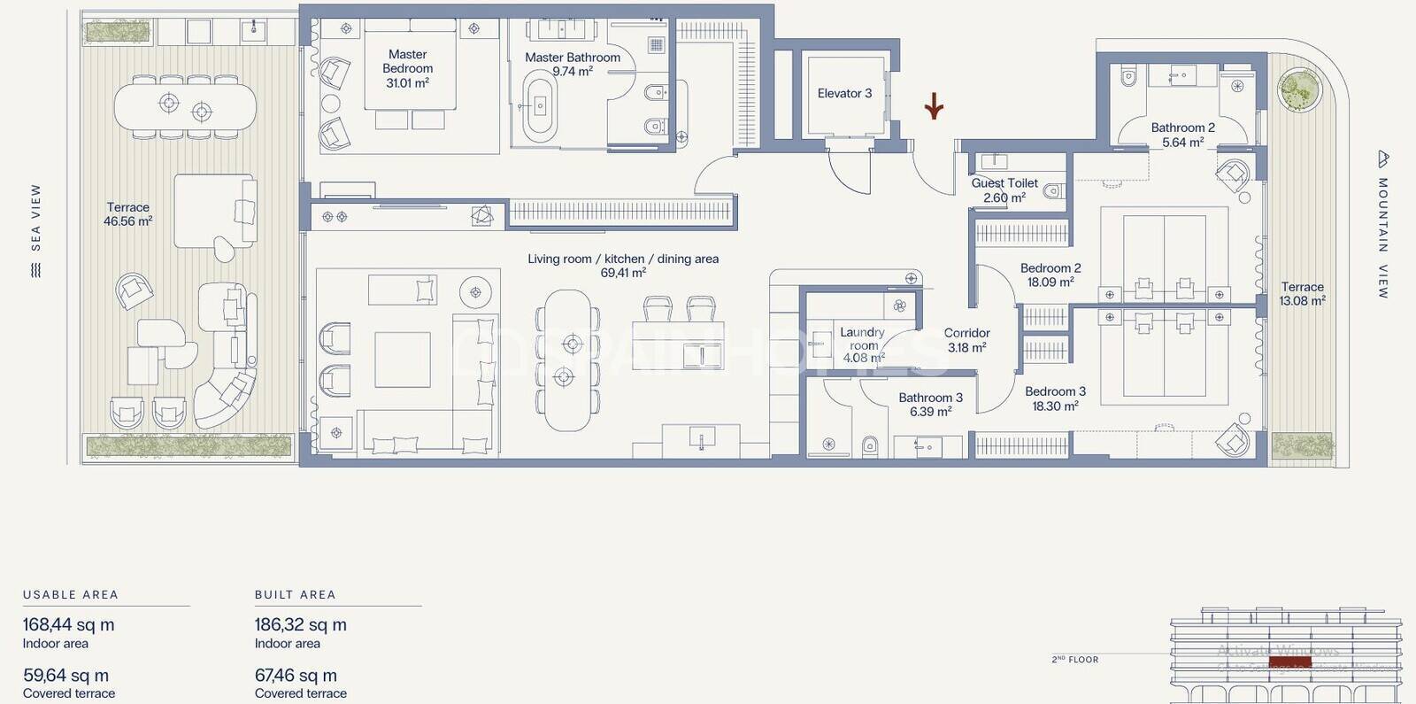 Dzīvoklis Estepona, Malaga, Spānijā 4 istabas, 208 m2 Nr. 191660