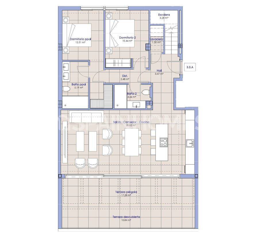 Penthouse à Mijas, Malaga, Espagne 3 chambres, 99 m2 No. 191658