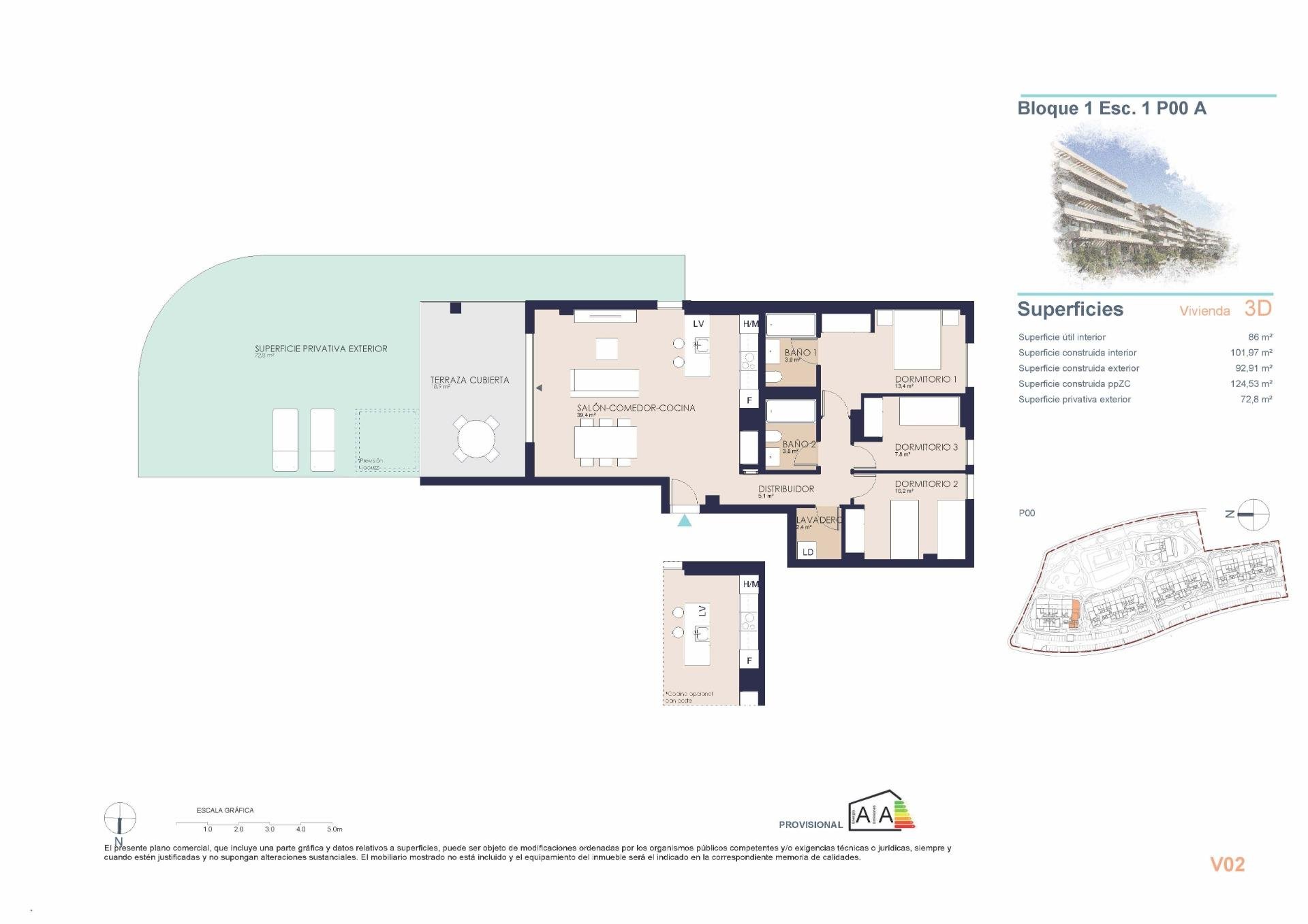 Apartament w Denia, Alicante, Hiszpania 3 sypialnie, 101 mkw. nr 133660