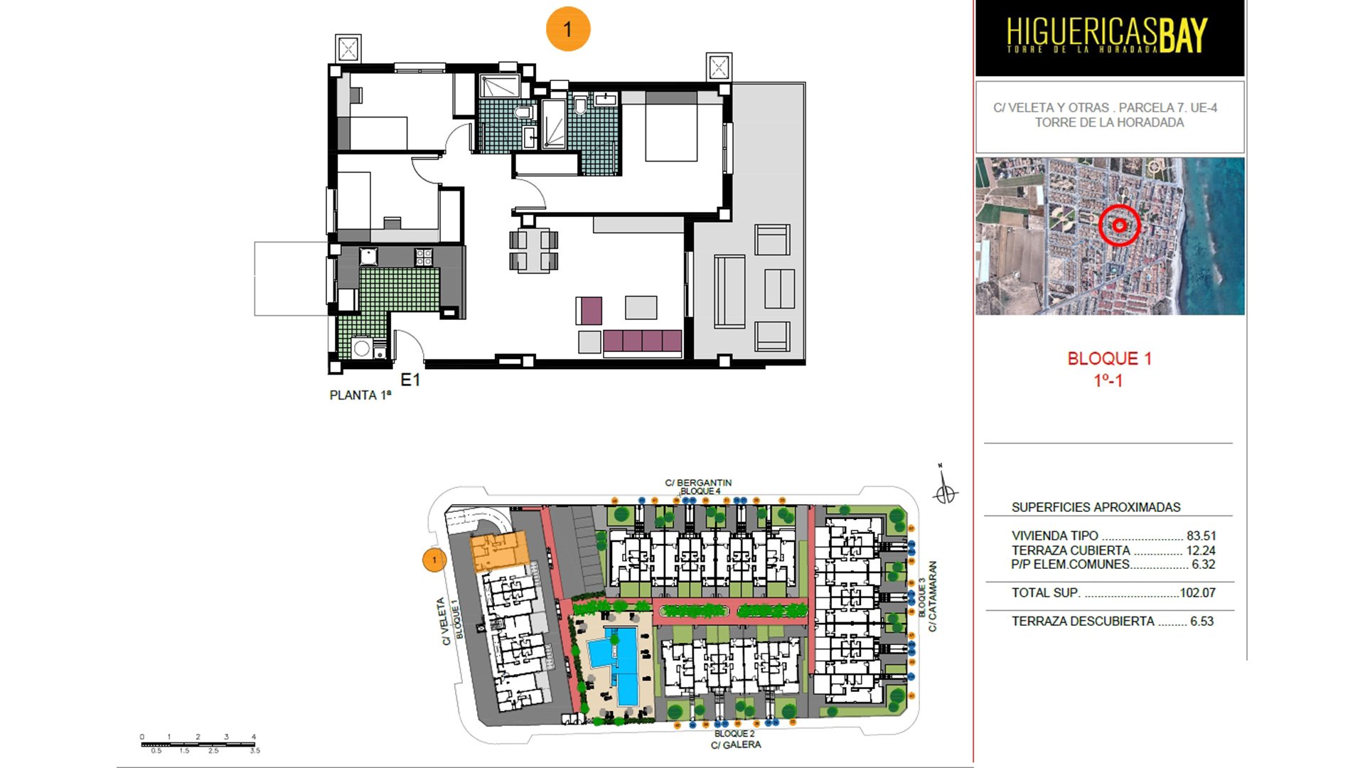 Квартира в Higuericas Bay, Аликанте, Испания 3 спальни, 102м2 №69663