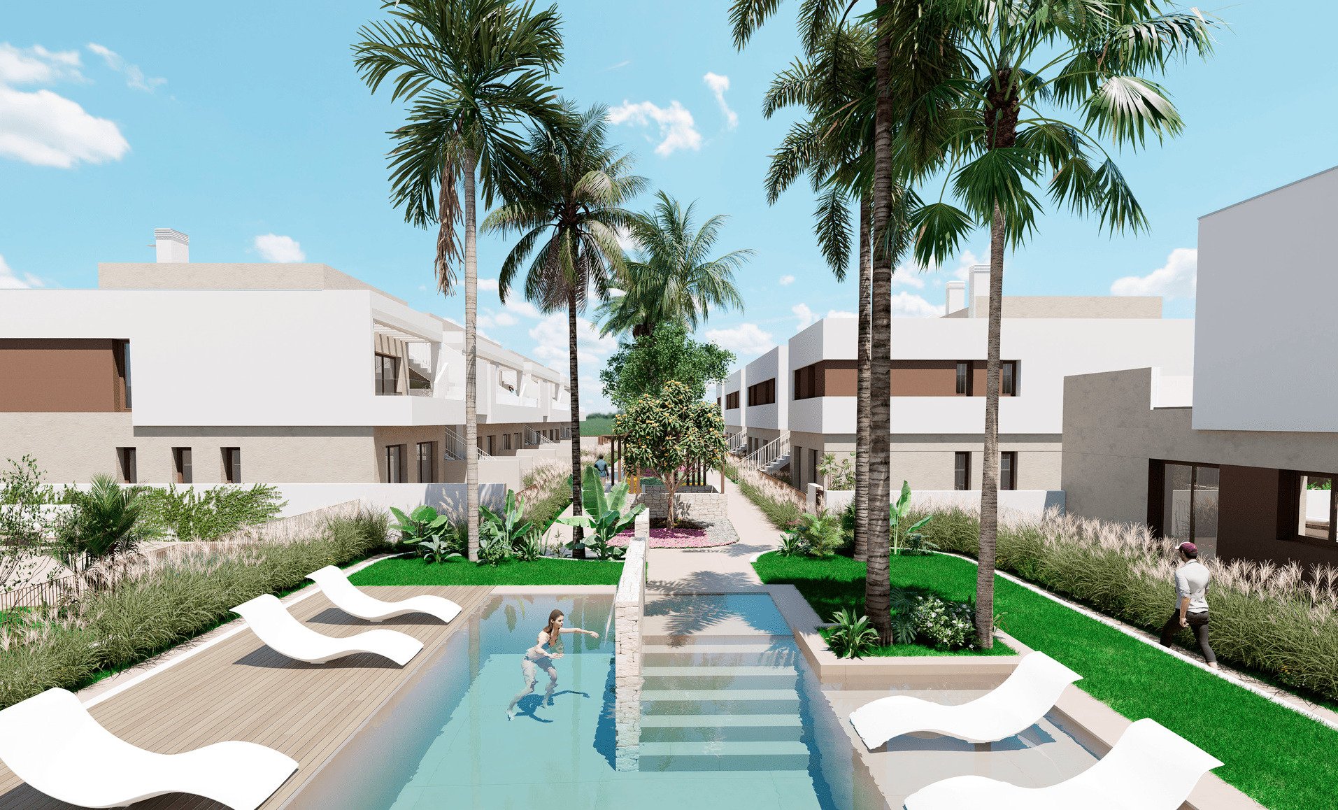 Bungalow i Los Alcazares, Murcia, Spanien 3 sovrum, 84 kvm. Nr. 144167