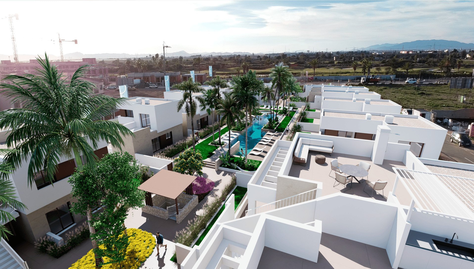 Bungalow i Los Alcazares, Murcia, Spanien 3 sovrum, 84 kvm. Nr. 144167