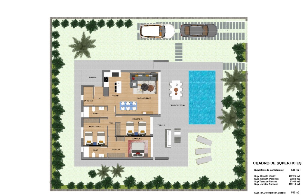 Villa in Murcia, Spanien 3 Schlafzimmer,  Nr. 144801
