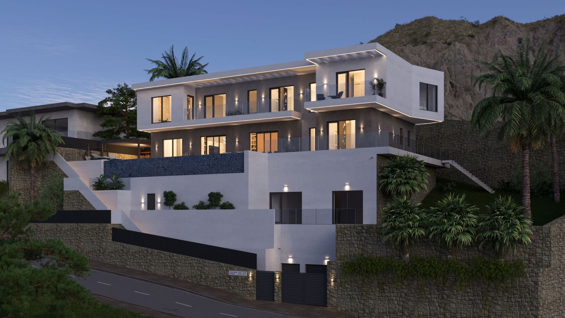 Huvila Finestrat, Alicante, Espanja 7 makuuhuonetta, 638 m2 No. 187040