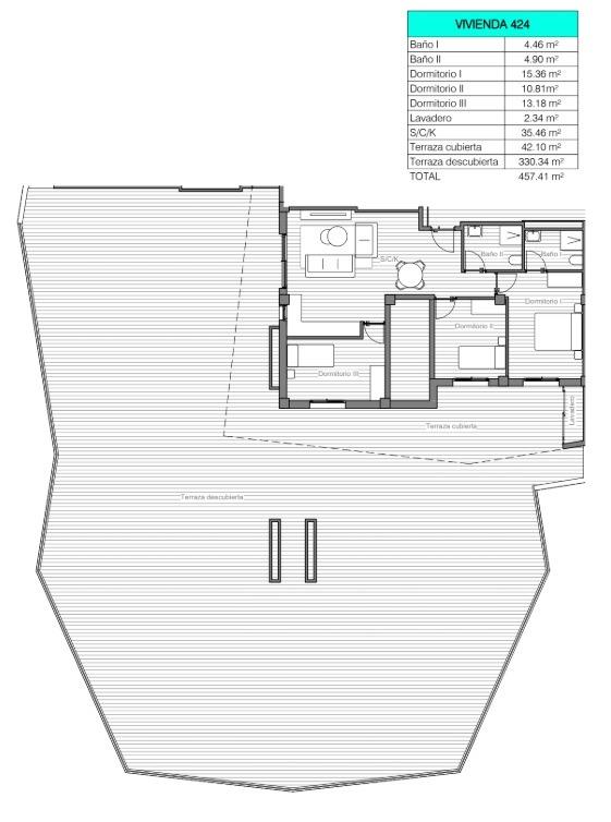 Apartament w San Miguel de Salinas, Alicante, Hiszpania 3 sypialnie, 86 mkw. nr 187278