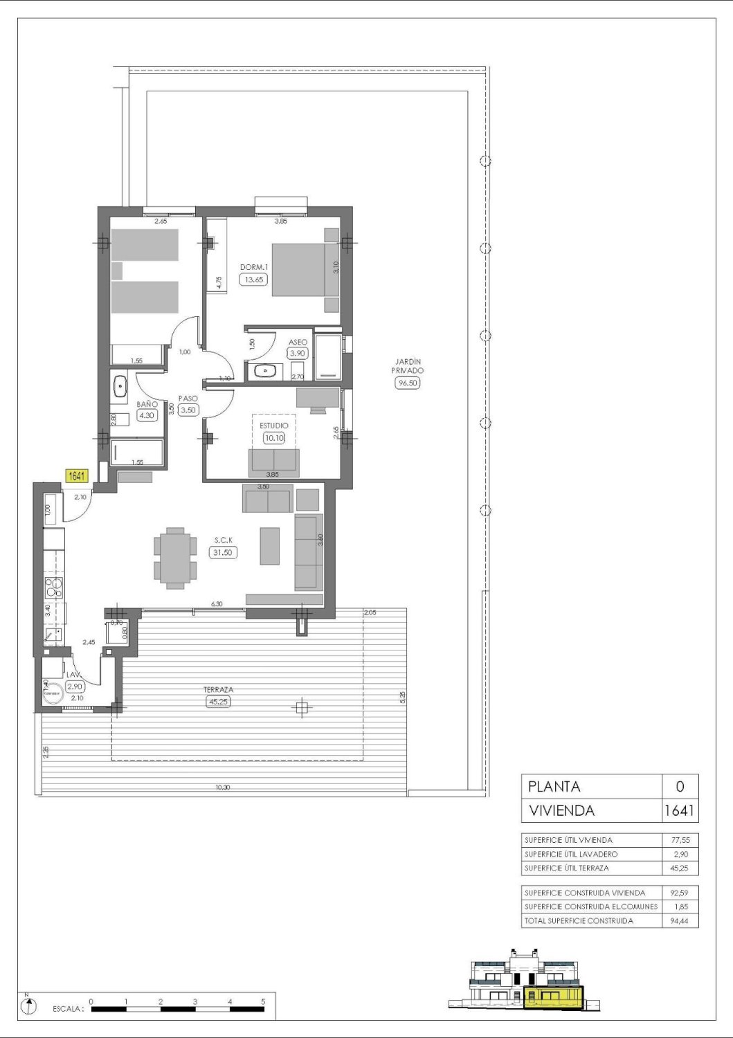 Bungalow à Algorfa, Alicante, Espagne 3 chambres, 92 m2 No. 194889