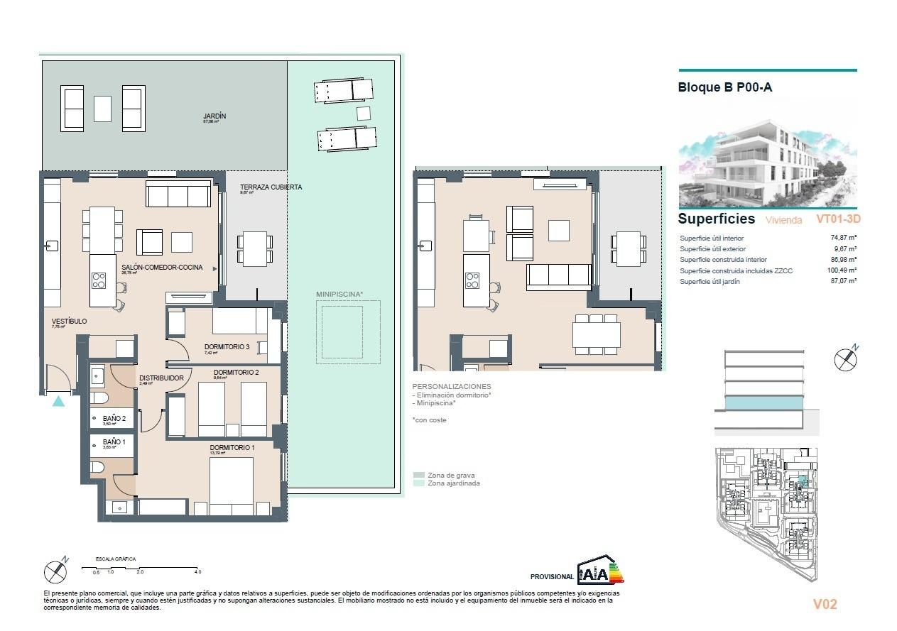 Dzīvoklis Benicassim, Castellon, Spānijā 3 istabas, 100 m2 Nr. 133685