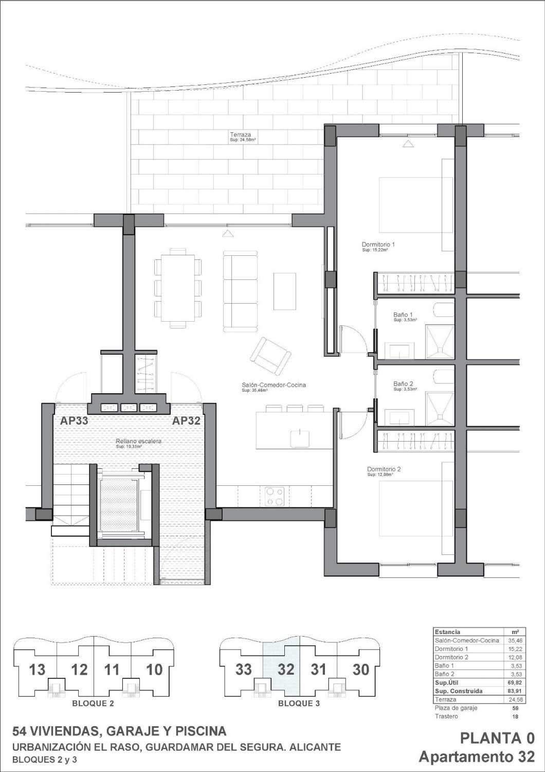 Apartament w Guardamar del Segura, Alicante, Hiszpania 2 sypialnie, 83 mkw. nr 193084