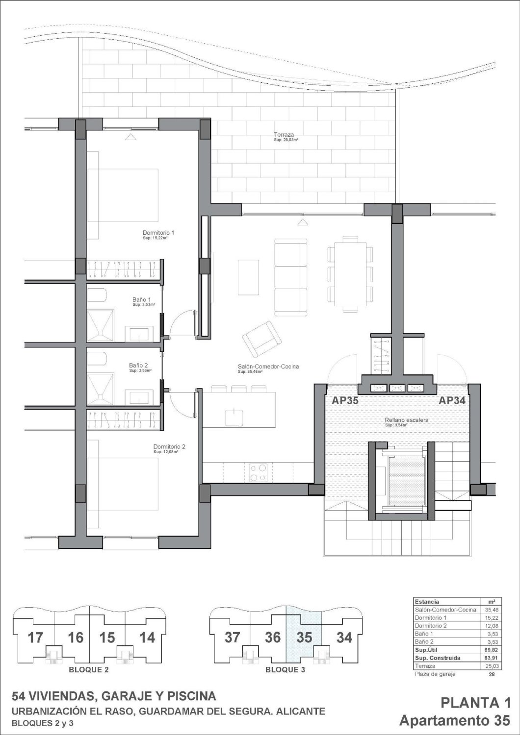 Apartament w Guardamar del Segura, Alicante, Hiszpania 2 sypialnie, 83 mkw. nr 193081