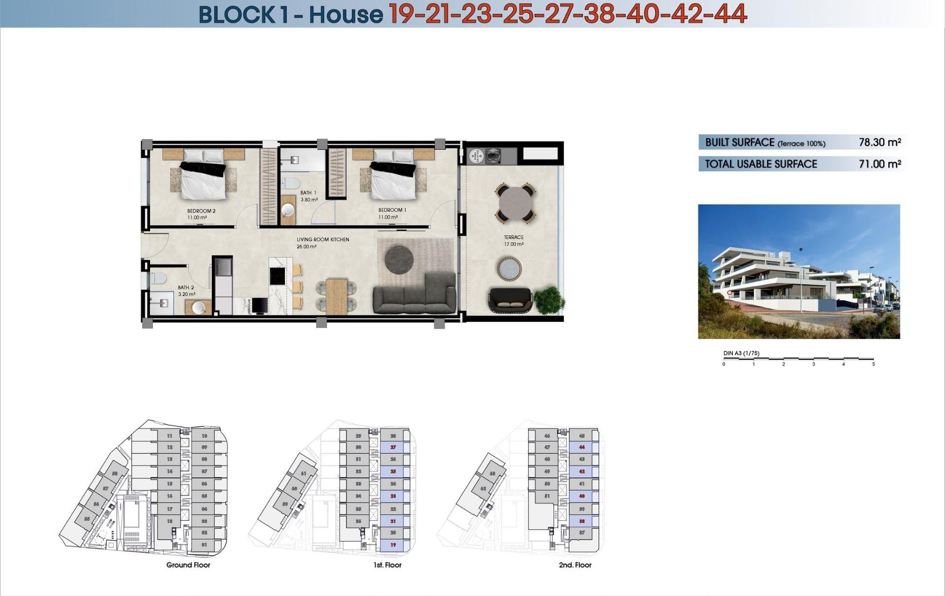 Apartment in La Marina, Alicante, Spain 2 bedrooms, 78 sq.m. No. 151666