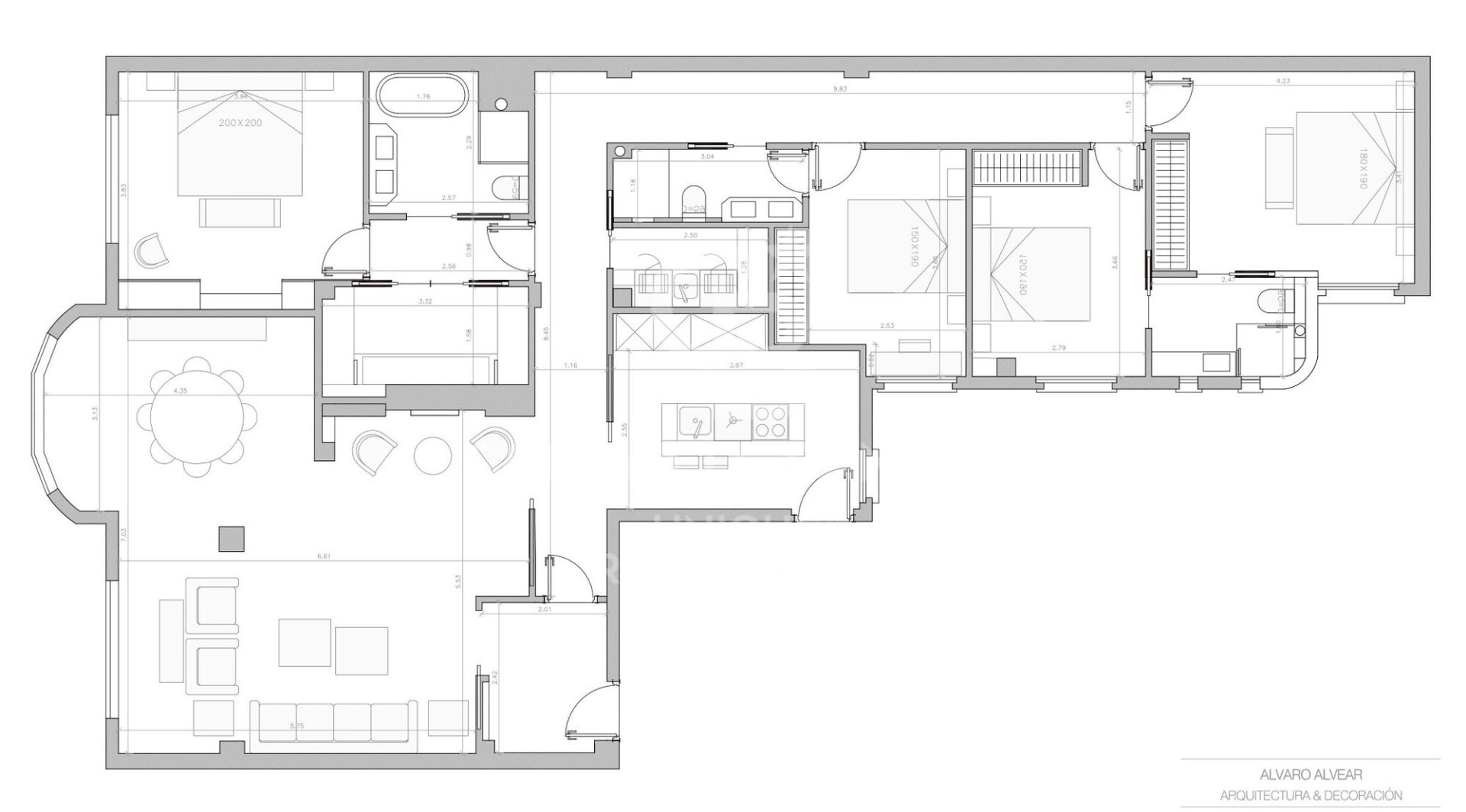 Appartamento a Madrid, Spagna 4 camere da letto, 200 mq. N° 157707