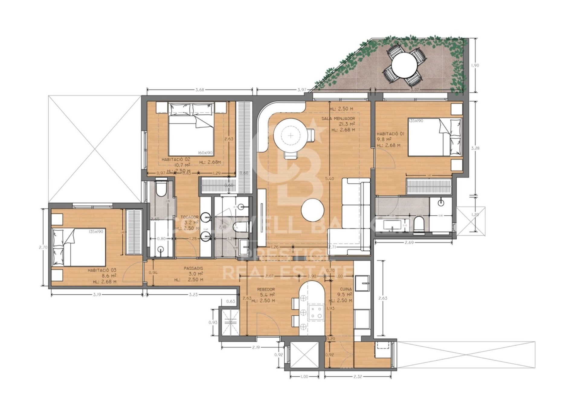 Apartament w Barcelona, Hiszpania 3 sypialnie, 76 mkw. nr 157705