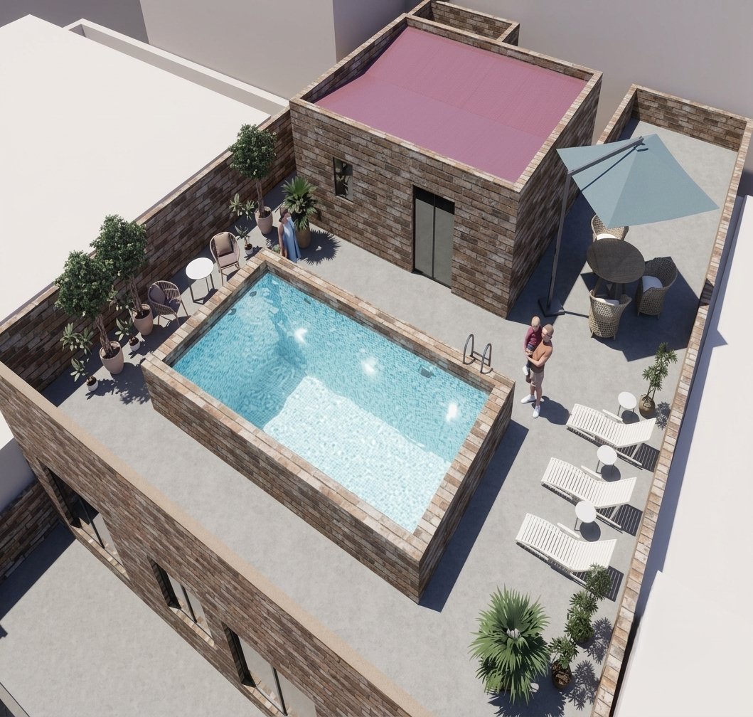 Kattohuoneisto Torrevieja, Alicante, Espanja 2 makuuhuonetta, 73 m2 No. 181694