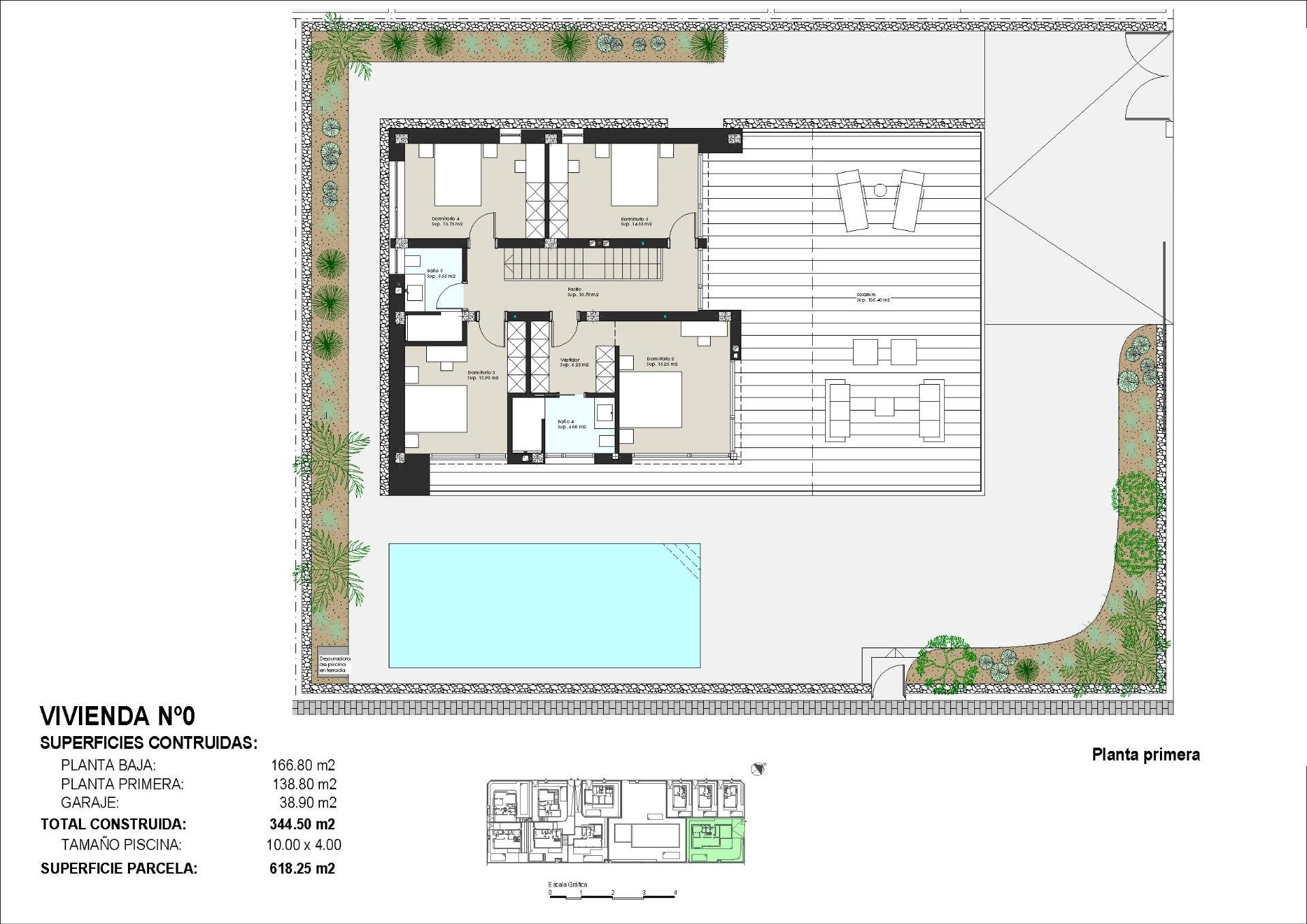 Villa en Pilar de la Horadada, Alicante, España 5 dormitorios, 344 m2 No. 196956